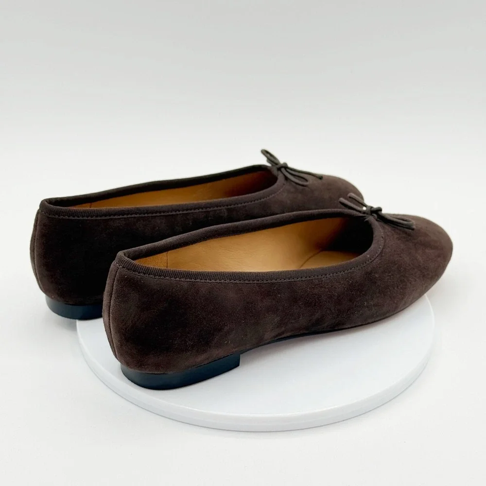 Madewell April Ballet Flat Size 7 Carob Brown Suede Womens NEW - Picture 8 of 11